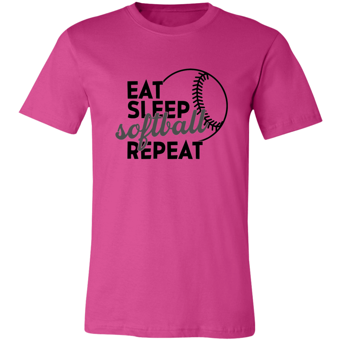 Eat Sleep Softball Repeat T-Shirt