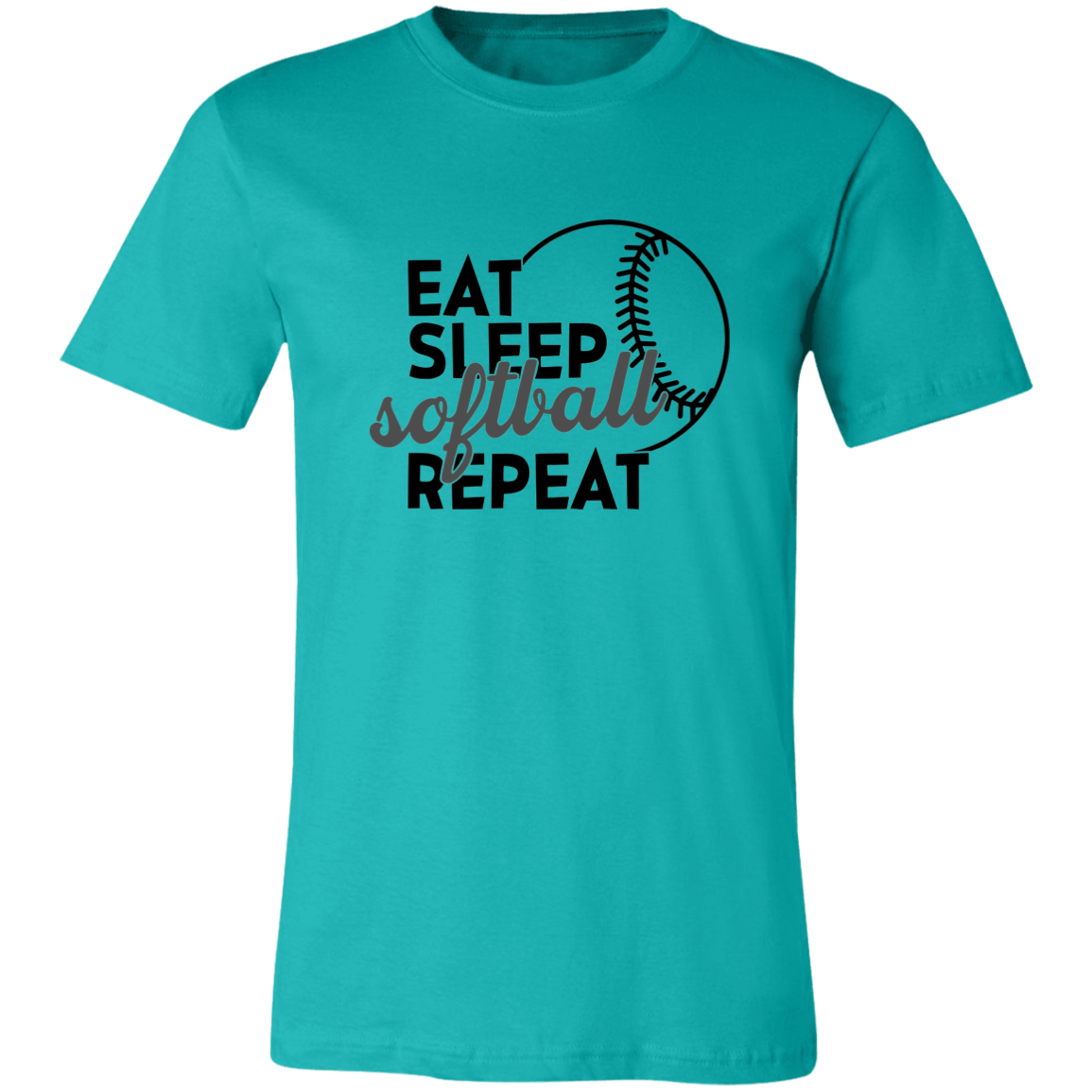 Eat Sleep Softball Repeat T-Shirt