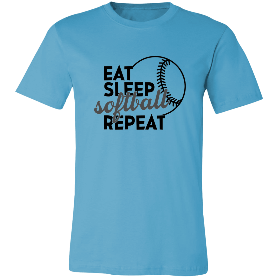 Eat Sleep Softball Repeat T-Shirt