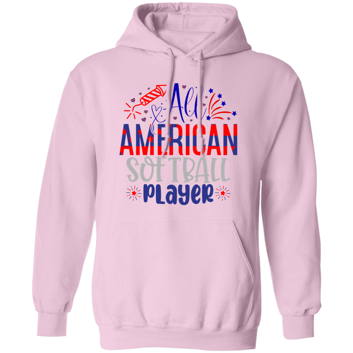 All American Softball Player Hoodie