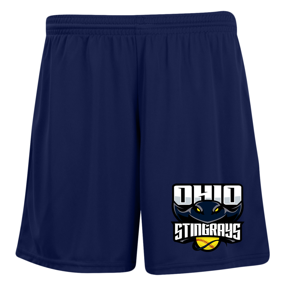 Ohio Stingrays Ladies' Moisture-Wicking 7 inch Inseam Training Shorts