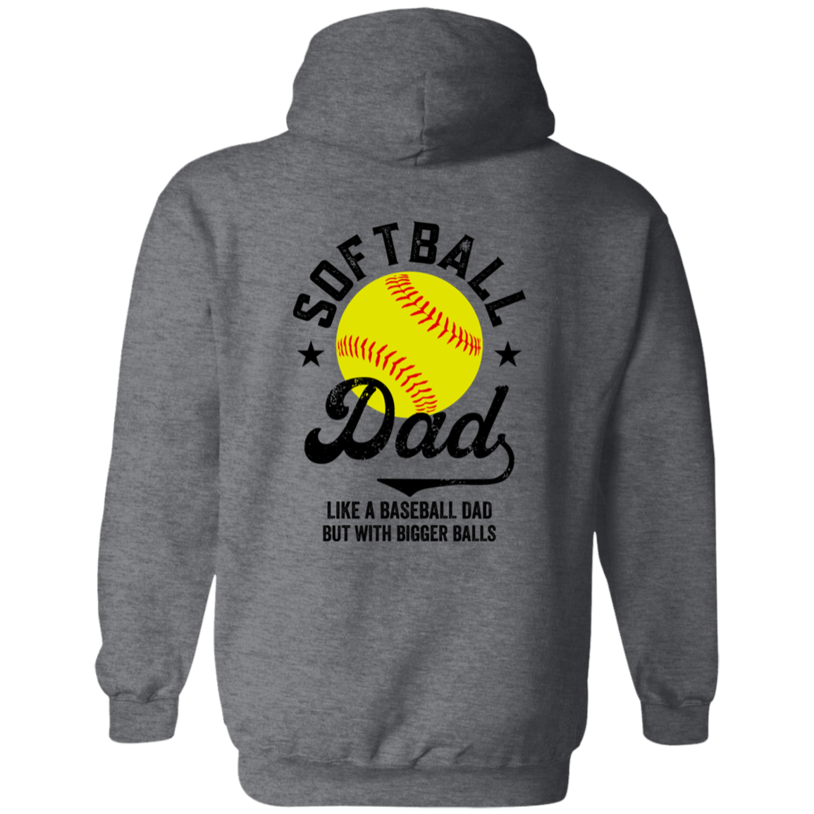 Softball Dad Full-Zip Hooded Sweatshirt