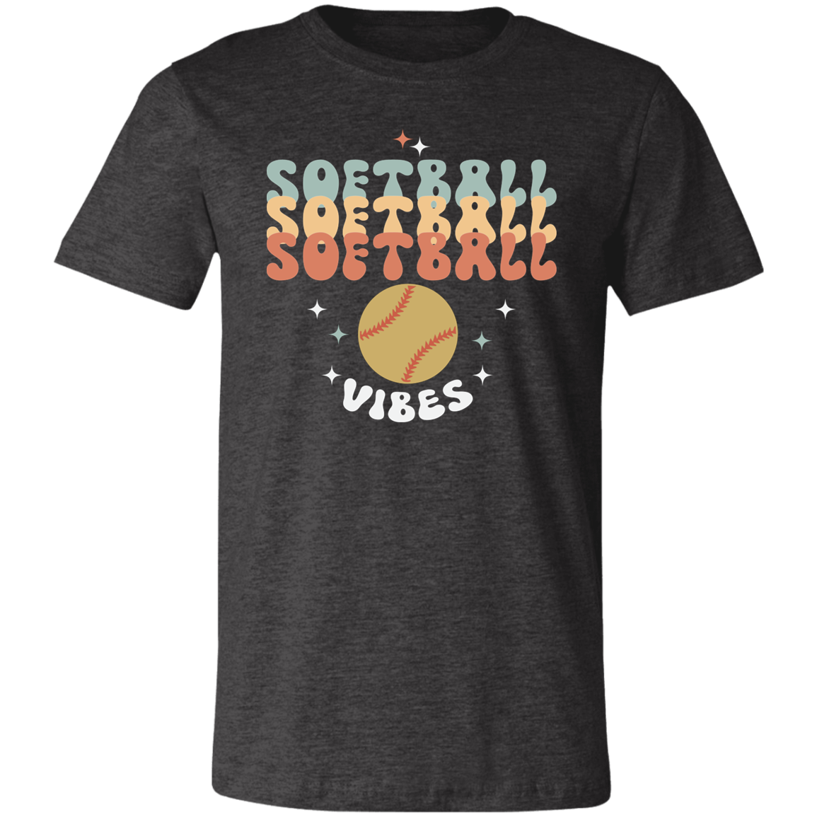 Retro Softball Vibes T-Shirt – Softball Spirit