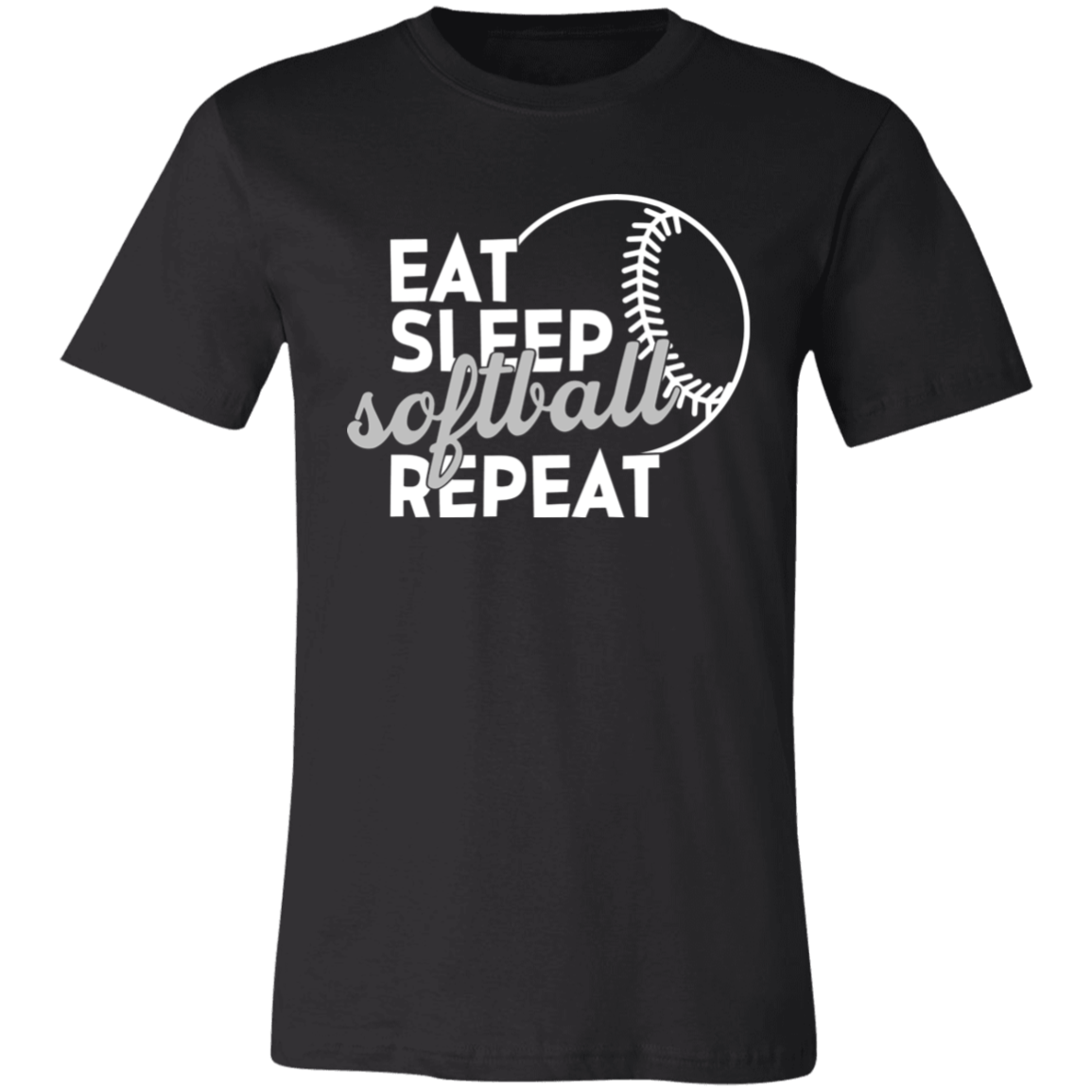 Eat Sleep Softball Repeat T-Shirt