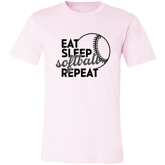 Eat Sleep Softball Repeat T-Shirt